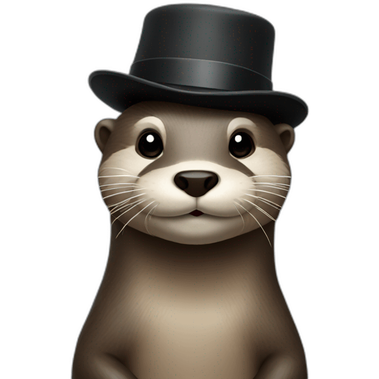 Otter with a jazz hat emoji