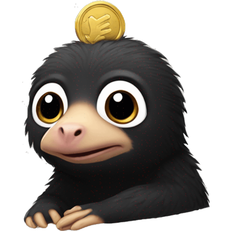 niffler with a coin and without ears emoji