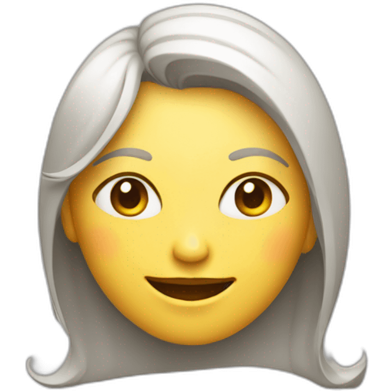 woman with tilted head, closed eyes and Big smil emoji