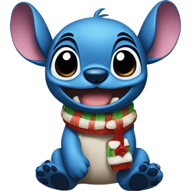 Stitch at Xmas emoji