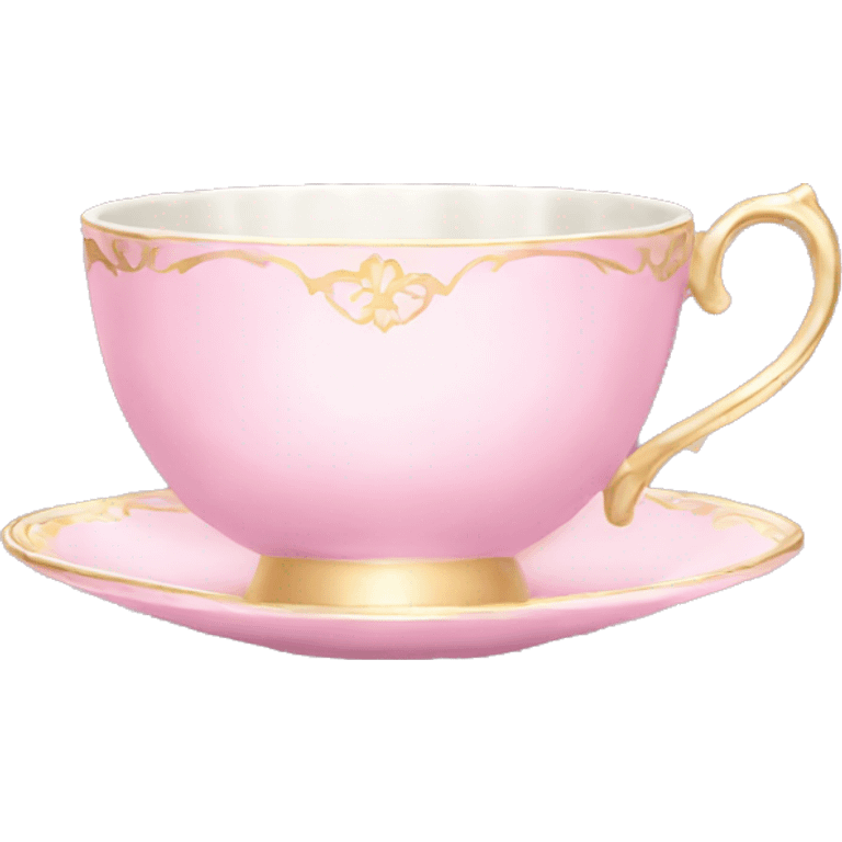 Fancy pastel pink teacup emoji