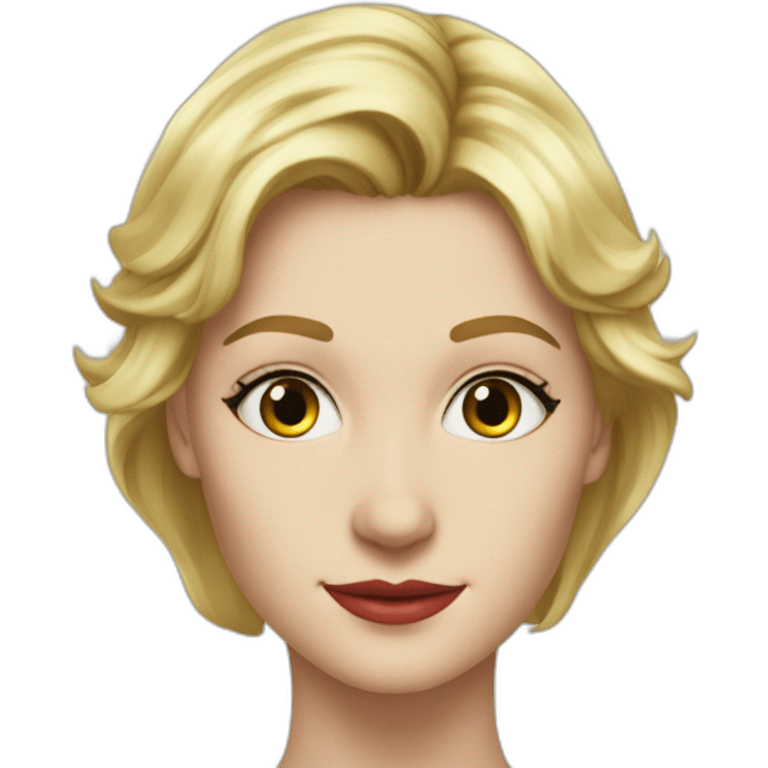 Sandra Huller actor german portrait blond hair head only short emoji