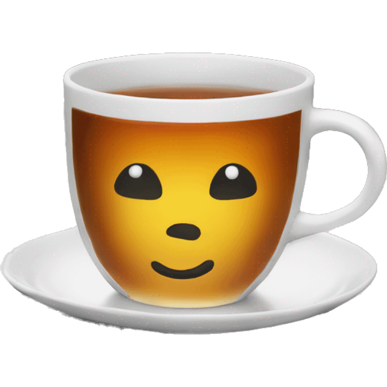 Cup of Tea next to Laptop work emoji