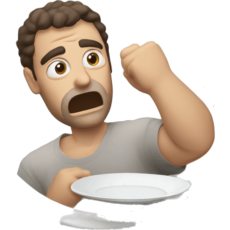 Greek man breaking a plate, yasso! emoji