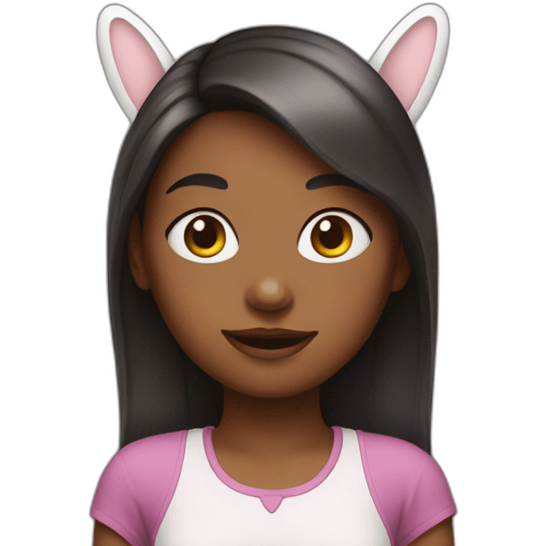 girl with bunny ears emoji