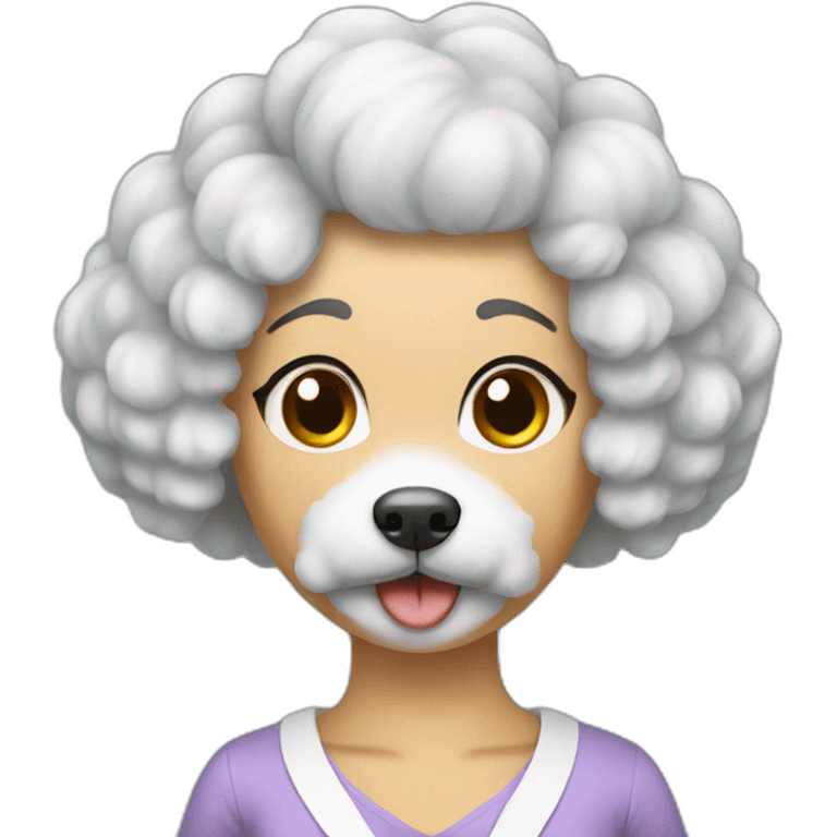 Poodle masseuse  emoji