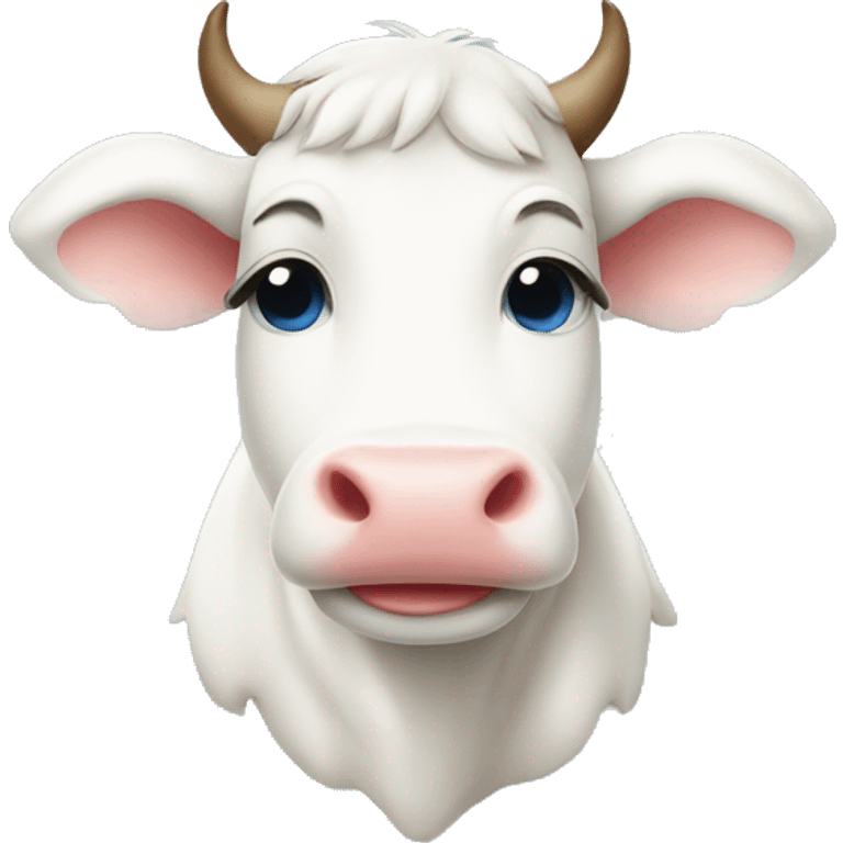 cute white cow emoji