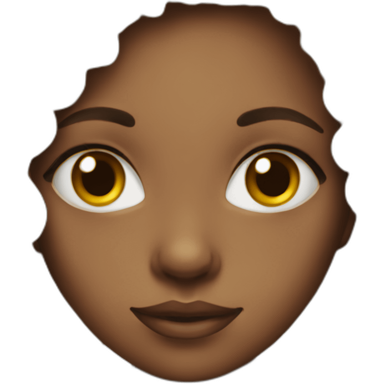 Black girl with love in her eyes emoji