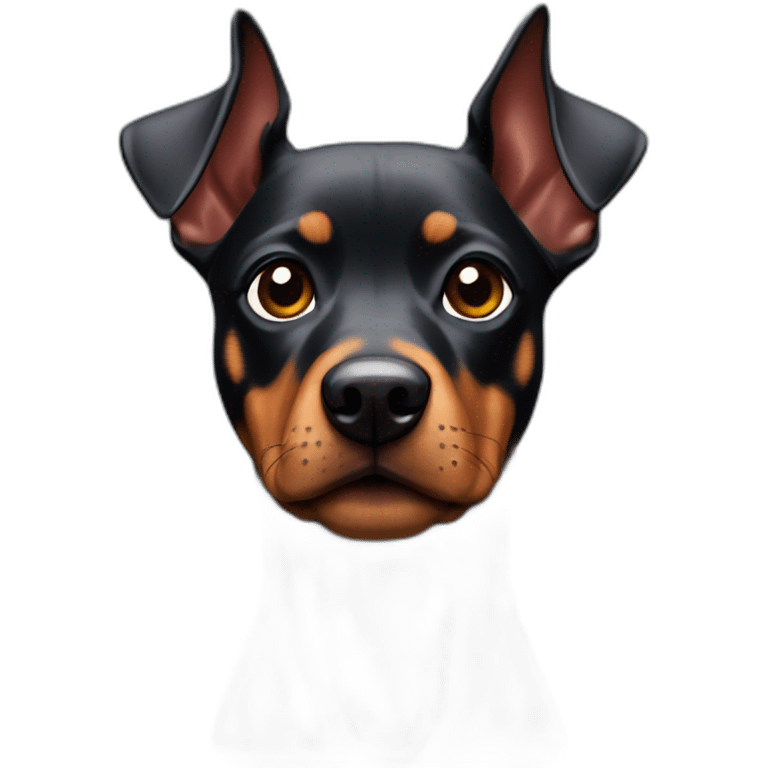 Chien pinscher noir emoji