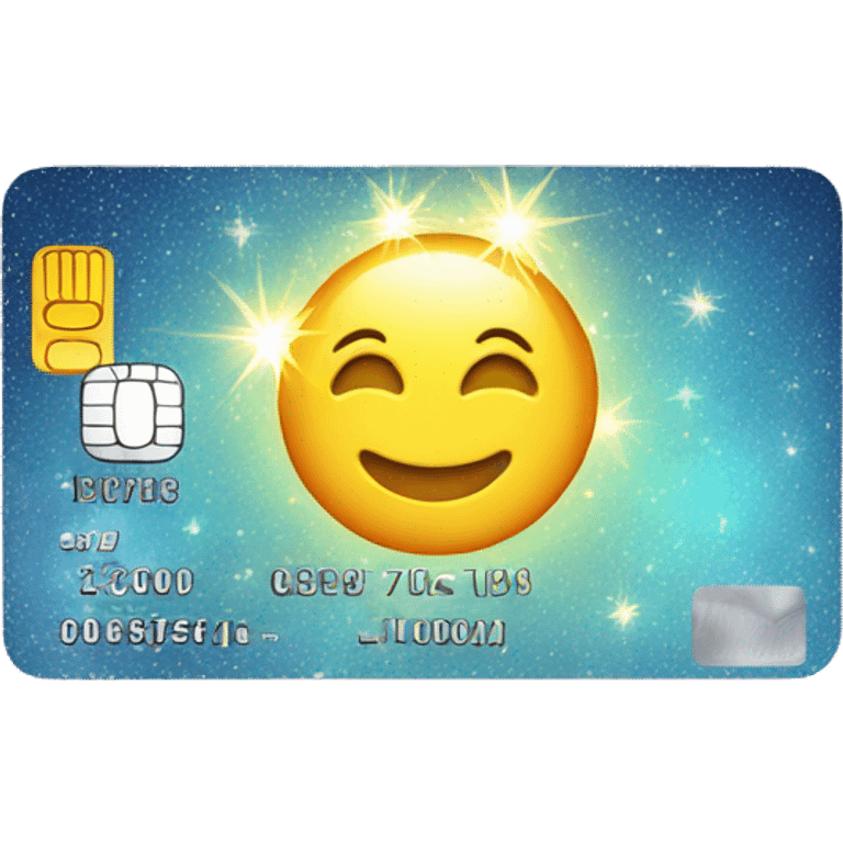 sparkling shining magical credit card emoji