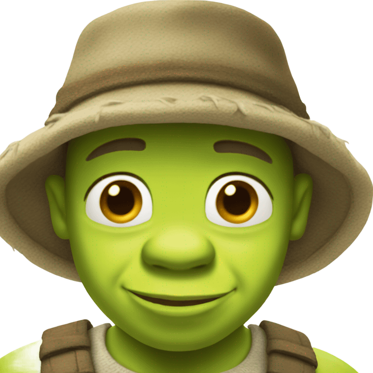 shrek with bucket hat emoji