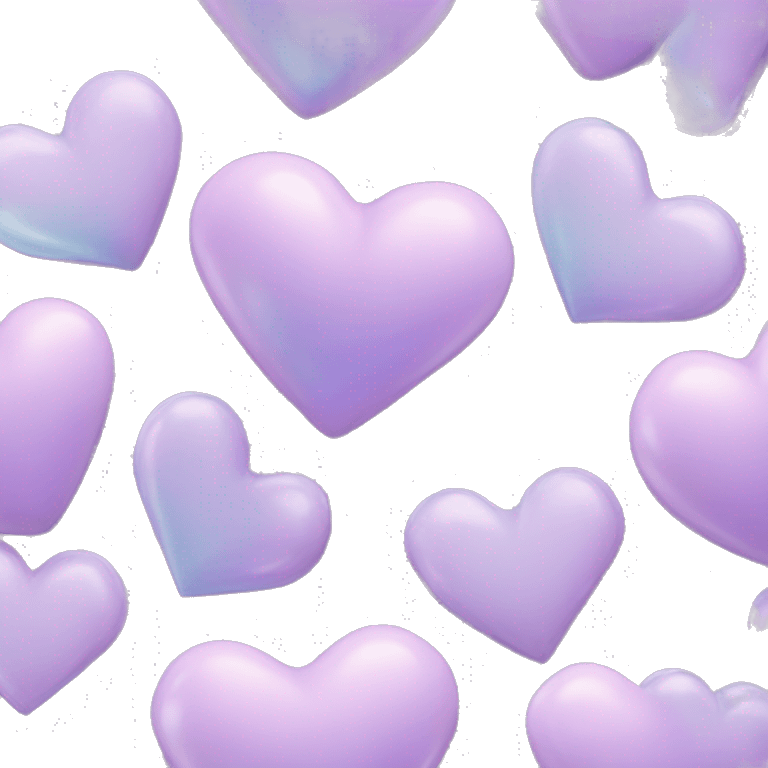 pastel lilac-colored iridescent heart emoji