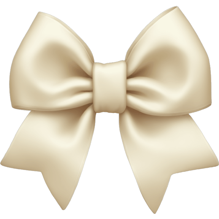 Cream color bow  emoji