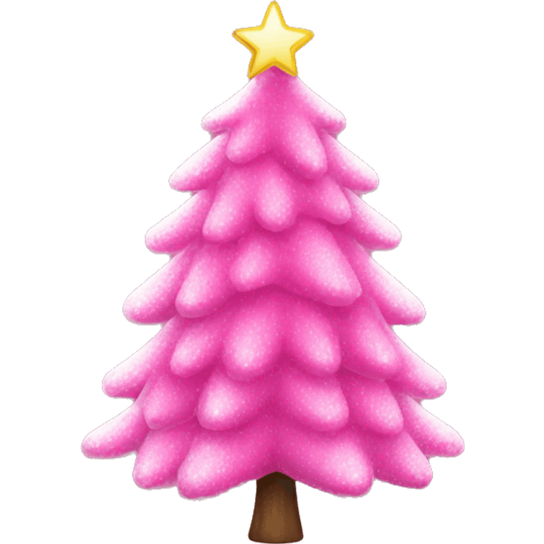 Pink Christmas tree emoji