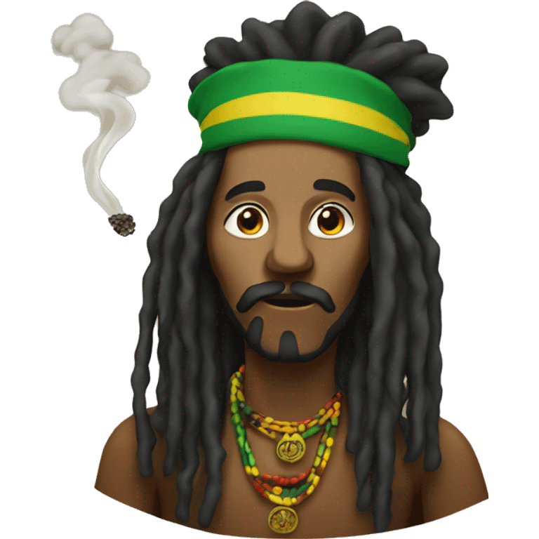 rastafari who is smoking emoji