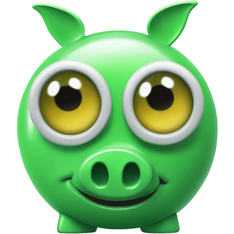 alien green piggy bank money  emoji