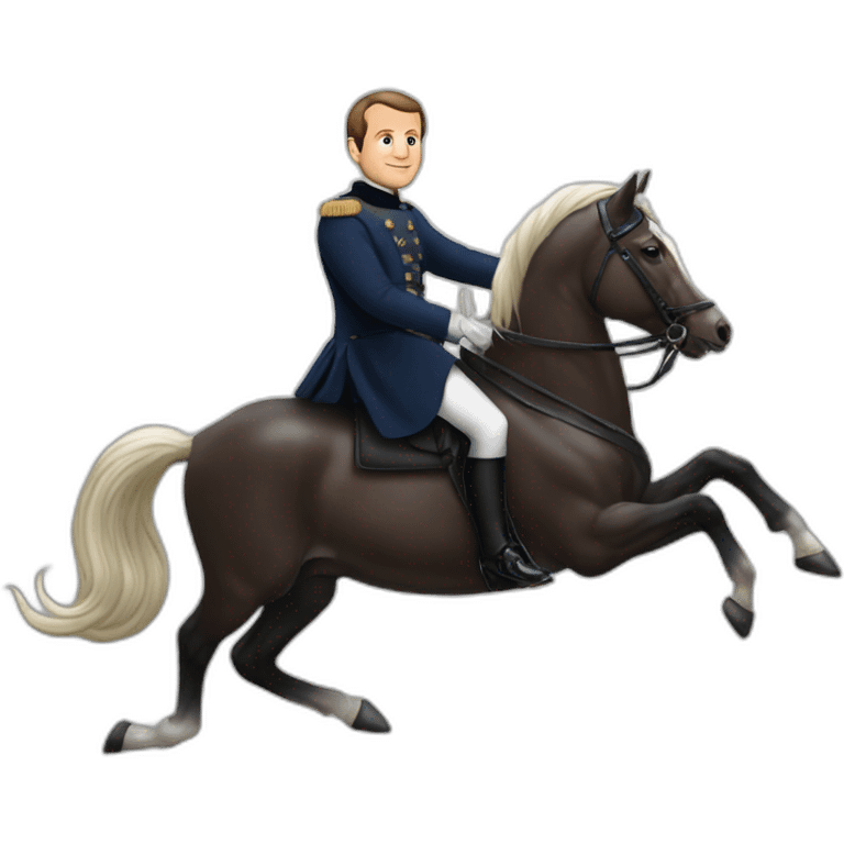 macron sur un dauphin emoji