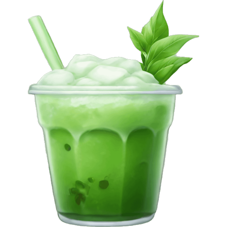 Iced matcha emoji