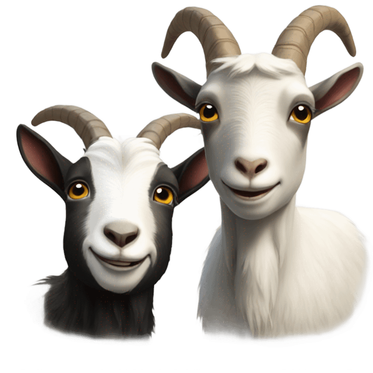 Goat and goat emoji