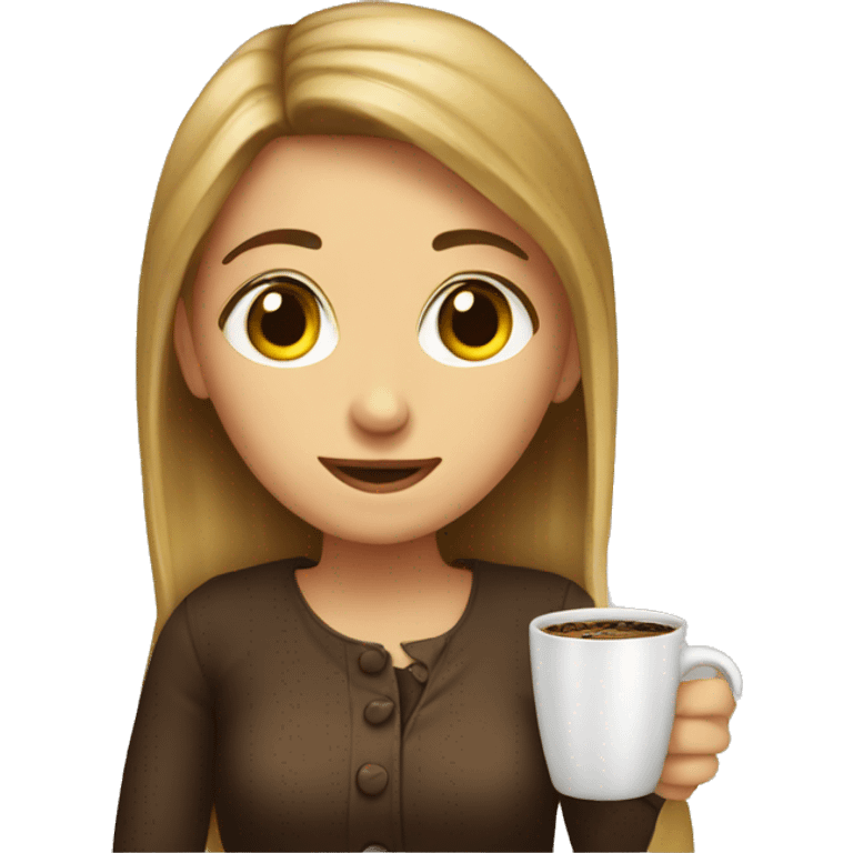 A girl coffe  emoji