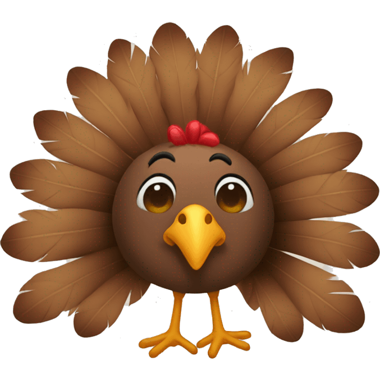 Happy turkey emoji