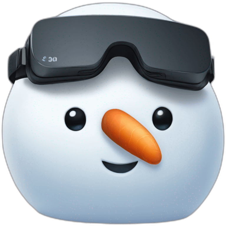 snowman wearing vr headset emoji