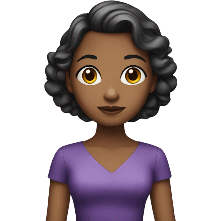 Girl in purple dress emoji