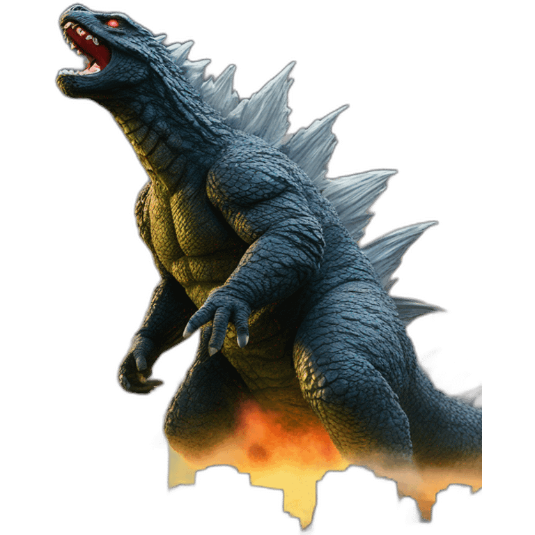 Godzilla attacking Tokyo emoji