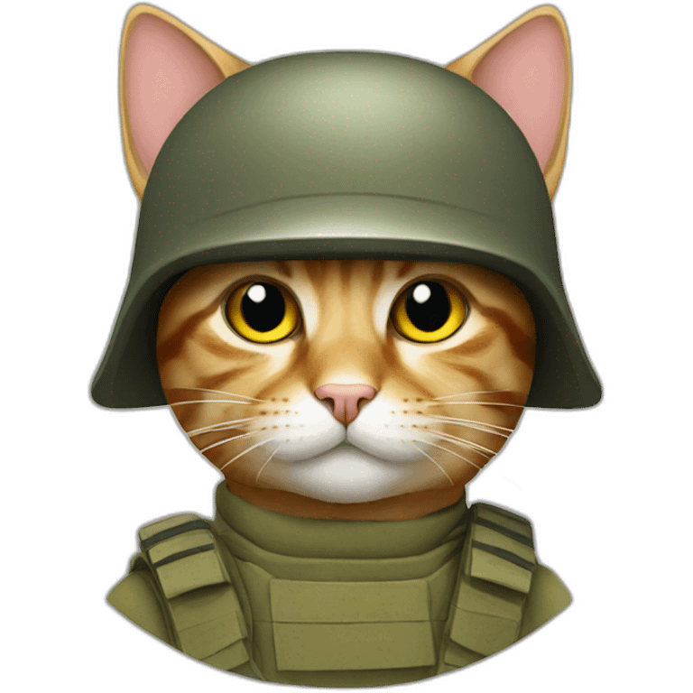 Cat looks like soldier  emoji