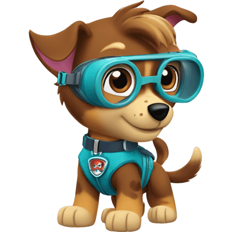 Paw patrol skye with goggles  emoji