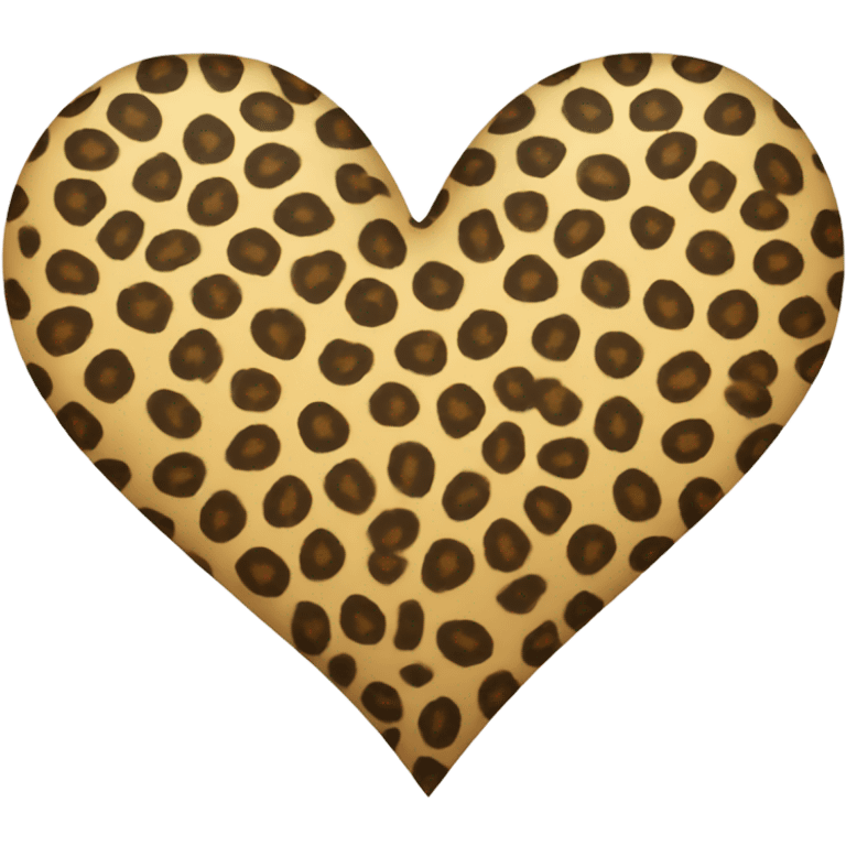 Cheetah print heart  emoji