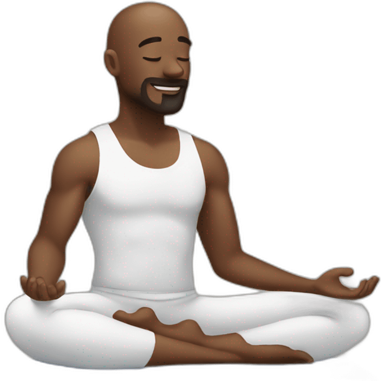 man doing yoga emoji