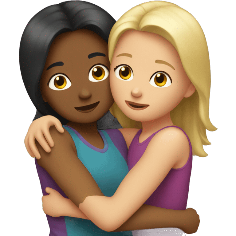 2 girls hugging emoji