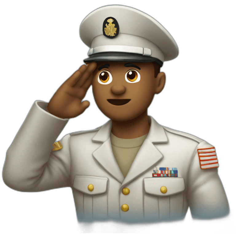 Mad Marine saluting emoji