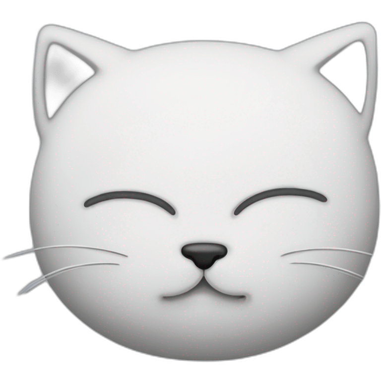 chat blanc qui fait pipi emoji