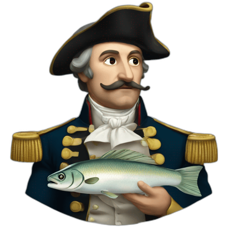 Napoléon qui mange un fish and ships emoji