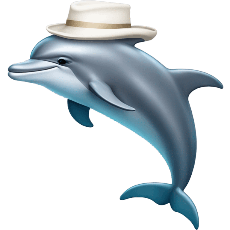 dolphin wearing a hat emoji