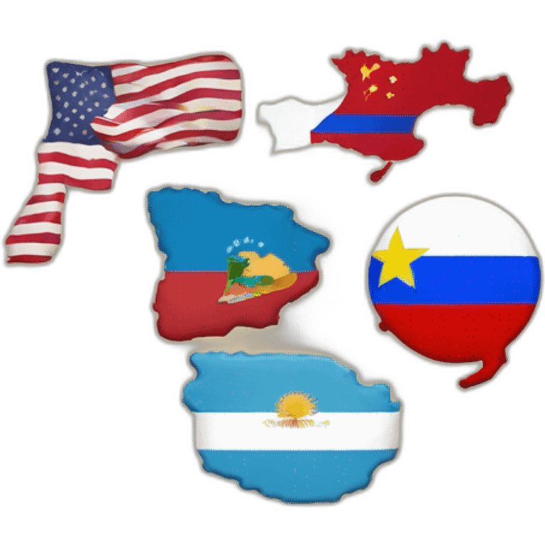 Venezuela, Italy, Panama, Argentina, and the USA emoji