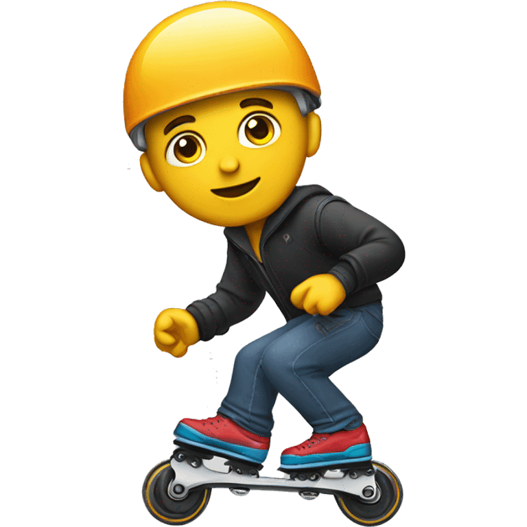 A roller blade man  emoji