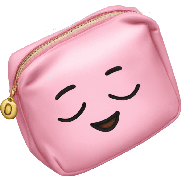 Light pink make up bag  emoji