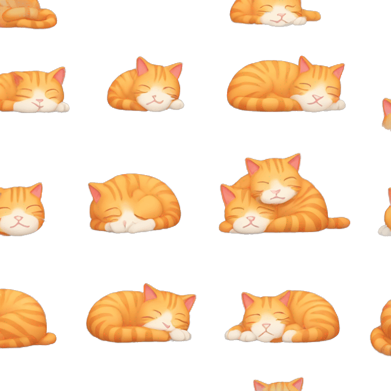 Sleeping ginger cat emoji