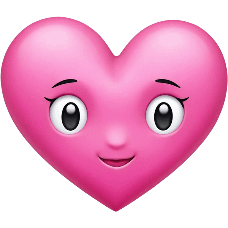 I love you, pink emoji