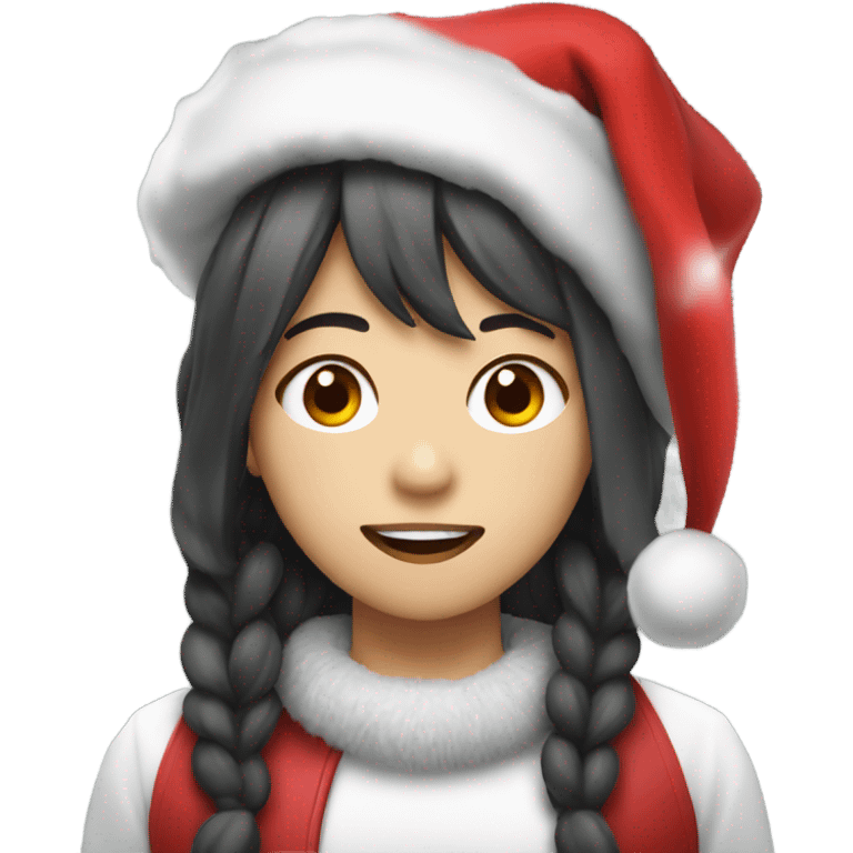 A Kpop singer with a Christmas hat emoji