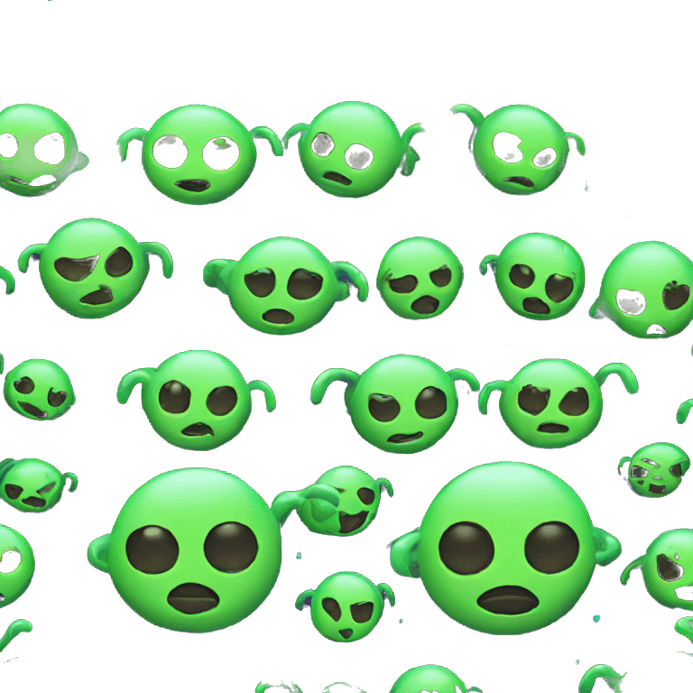 Cute neon alien  emoji