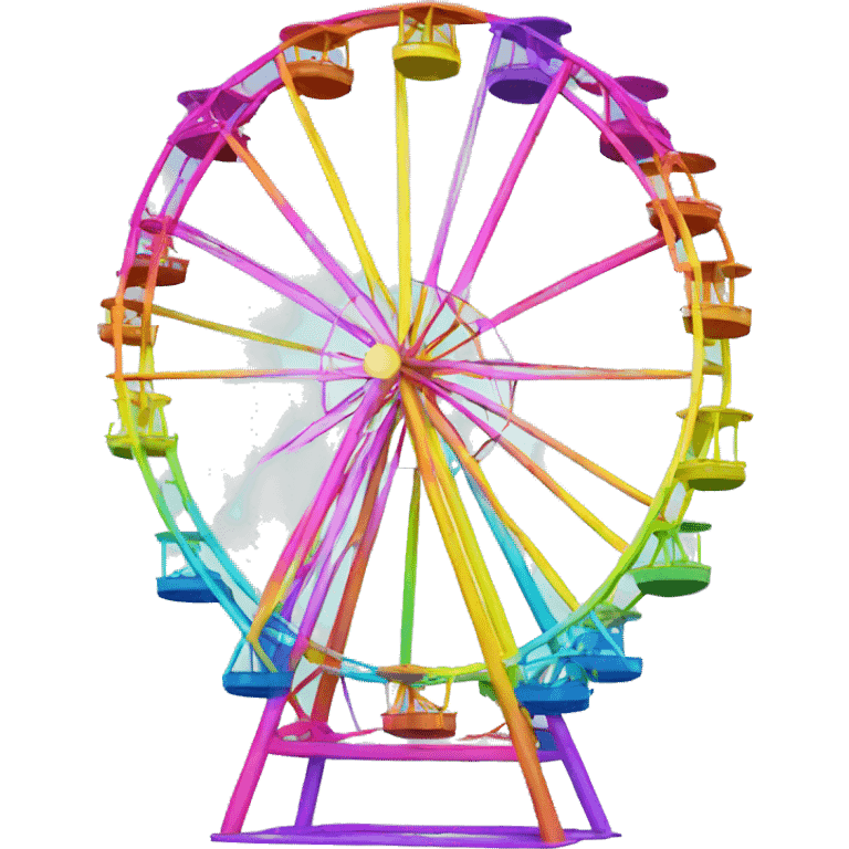 basic rainbow ferris wheel emoji