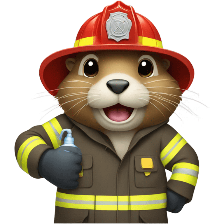 Beaver firefighter emoji