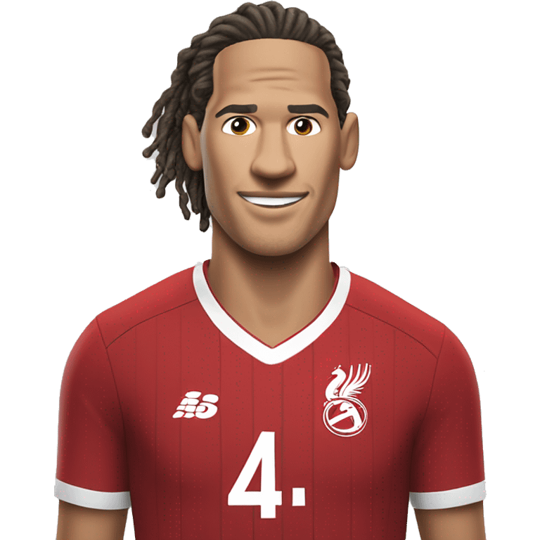 Van dijk wearing  number 4 emoji