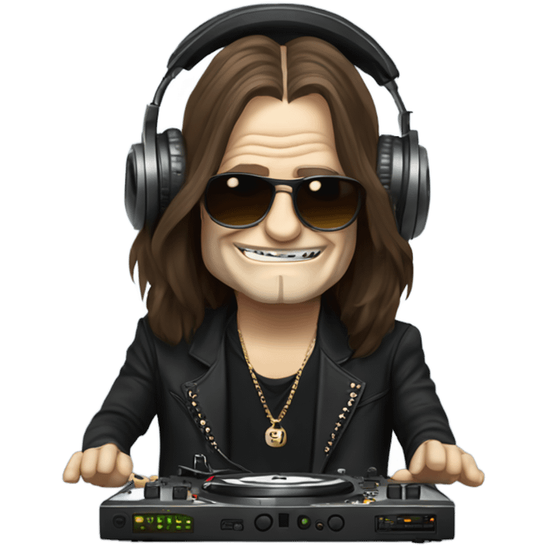 Ozzy Osbourne playing DJ emoji