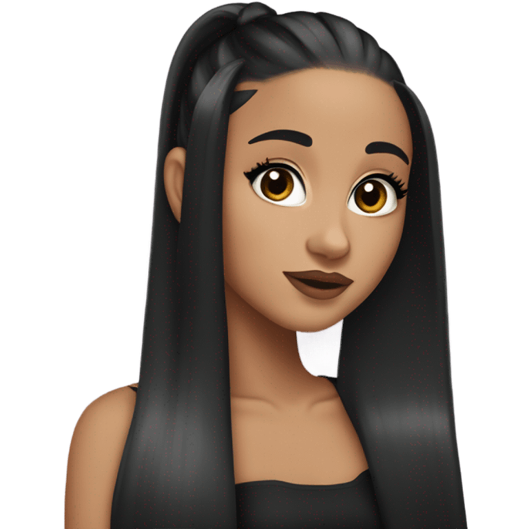 ariana grande ponytail black hair emoji