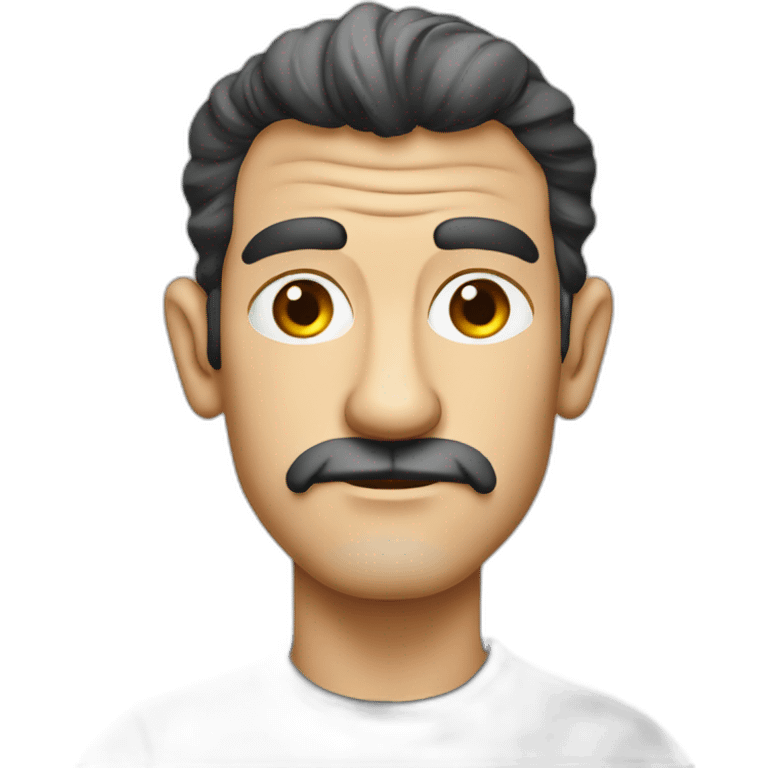 thin face antonio banderas cartoon wearing shirt emoji